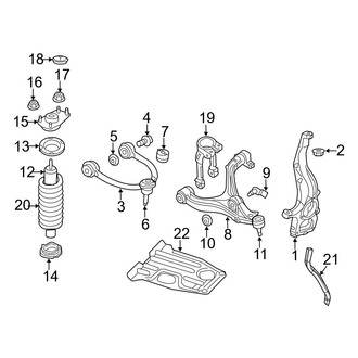 Jeep OE - Front Suspension - Suspension Components (W/O Quadra-Lift), (75th Anniversary / Laredo / Limited / Overland / Summit RWD)
