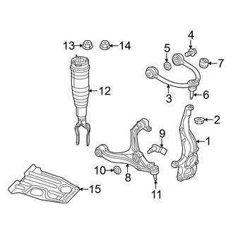 Jeep OE - Front Suspension - Suspension Components (With Quadra Lift), (75th Anniversary / Laredo / Limited / Overland / SRT / Summit AWD)