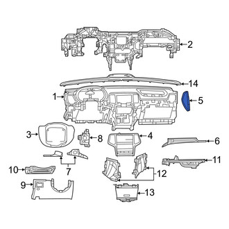 Jeep OE - Right Instrument Panel Side Cover