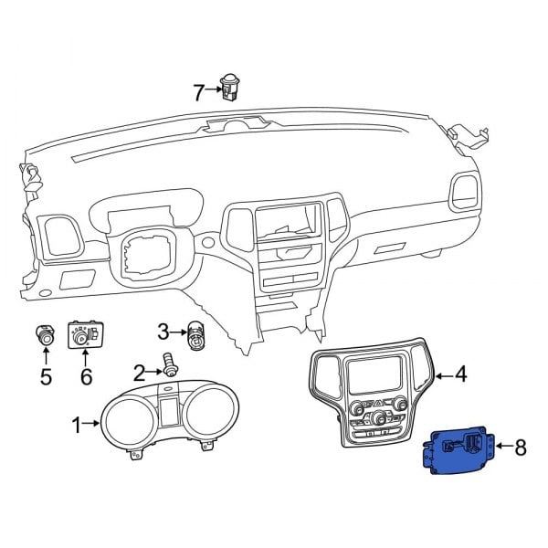Jeep OE 68321557AE HVAC Temperature Control Panel