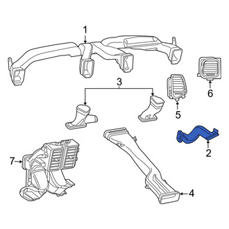 Jeep OE - Left Lower Inner Instrument Panel Air Duct