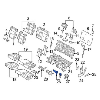 Jeep OE - Rear Right Lower Seat Trim Panel