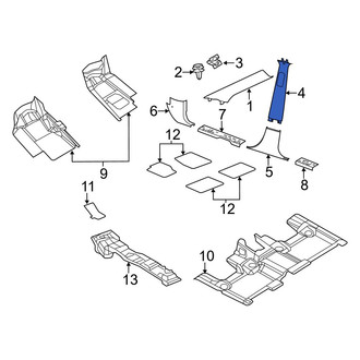 Jeep OE - Right Lower Door Pillar Post Trim Set