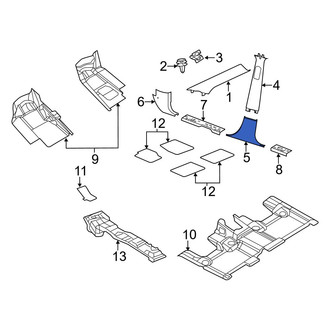 Jeep OE - Left Lower Door Pillar Post Trim Set