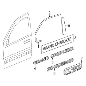 Jeep OE - Front Door - Exterior Trim