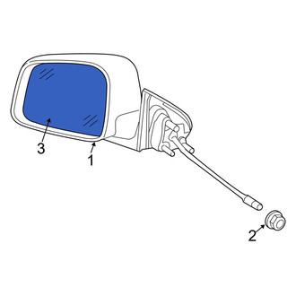 Jeep OE - Front Left Door Mirror Glass