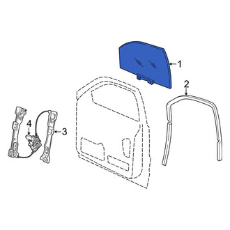 Jeep OE - Front Left Door Glass