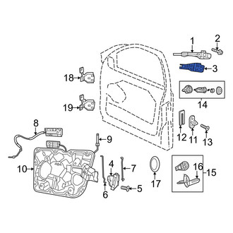 Jeep OE - Front Left Exterior Door Handle Base