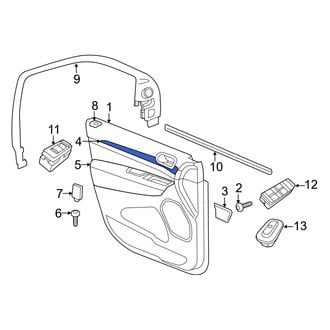 Jeep OE - Front Right Door Trim Molding