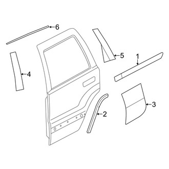 Jeep OE - Rear Door - Exterior Trim
