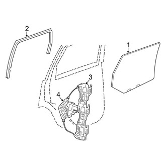 Jeep OE - Rear Door - Glass & Hardware