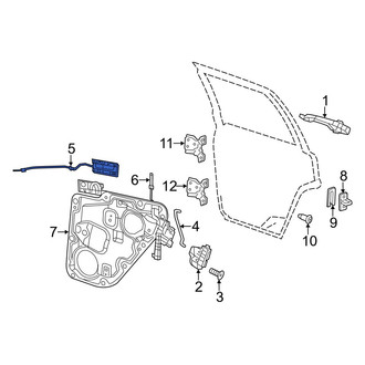 Jeep OE - Rear Door Latch Cable