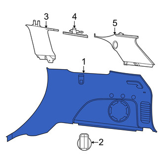 Jeep OE - Rear Right Lower Interior Quarter Panel Trim Panel