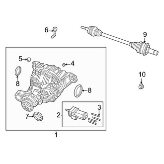 Jeep OE - Rear Suspension - Axle Housing (With Electronic Axle)
