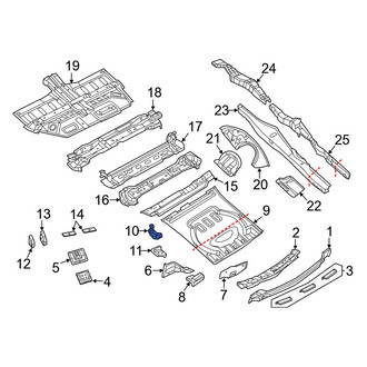 Jeep OE - Rear Left Floor Pan Reinforcement