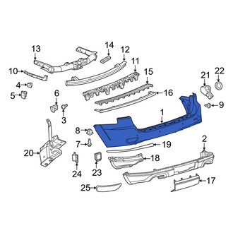Jeep OE - Rear Upper Bumper Cover