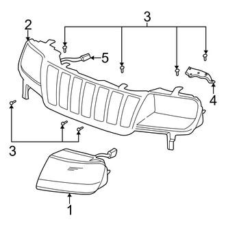 Jeep OE - Front Lamps - Headlamp Components (Laredo / Sport)