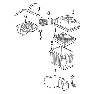 Jeep OE - Engine - Air Inlet (W/O High Output Engine), (4.7L N Engine VIN Character)