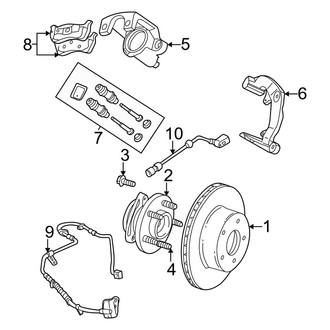 Jeep OE - Front Suspension - Brake Components (RWD)