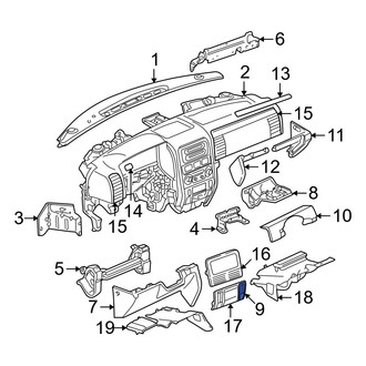 Jeep OE - Center Lower Instrument Panel Trim Panel