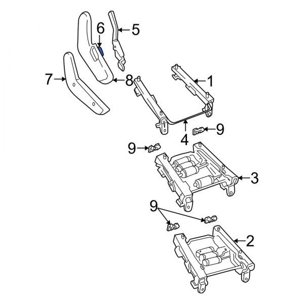 Jeep OE 4601757AC Front Left Power Seat Switch