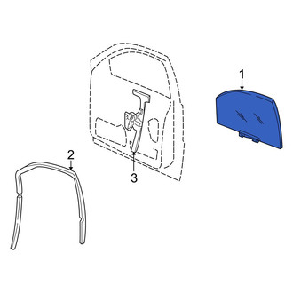 Jeep OE - Rear Right Door Glass