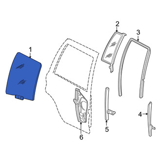 Jeep OE - Front Right Door Glass