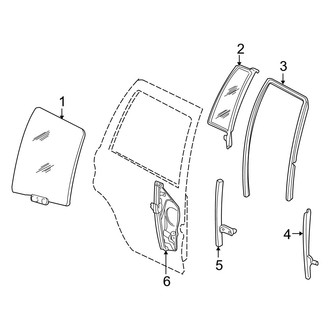 Jeep OE - Rear Door - Glass & Hardware