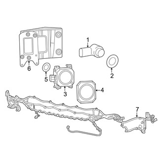 Jeep OE - Front Bumper - Electrical Components (W/O Tow Hook), (Latitude / Limited / Overland / Sport)