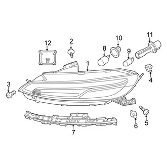 Jeep OE - Front Lamps - Daytime Running Lamp Components