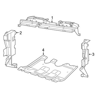 Jeep OE - Radiator Support - Splash Shields