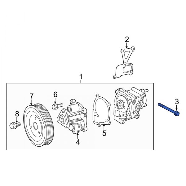 Engine Water Pump Bolt