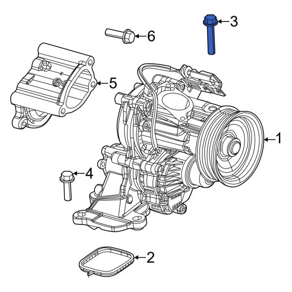 Engine Water Pump Stud