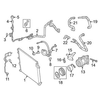 Jeep OE - Air Conditioner & Heater - Condenser, Compressor & Lines (2.4L)