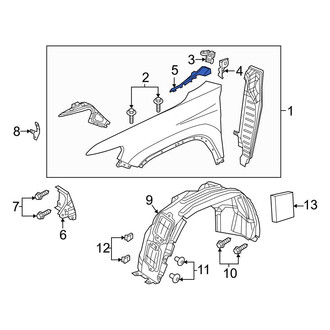 Jeep OE - Front Center Left Fender Bracket