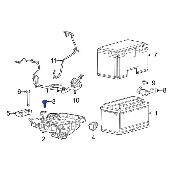 Jeep OE 6509760AA Battery Tray Bolt