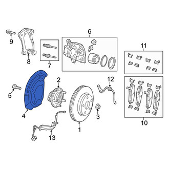 Jeep OE - Front Left Brake Dust Shield