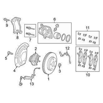Jeep OE - Front Suspension - Brake Components