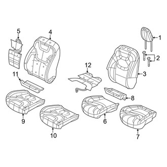 Jeep OE - Seats & Tracks - Front Seat Components (Cloth Seats)