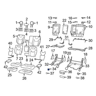 Jeep OE - Rear Right Seat Track Cover