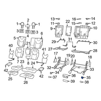 Jeep OE - Rear Left Seat Track Cover
