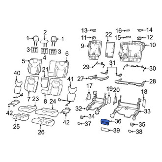 Jeep OE - Rear Center Seat Track Cover