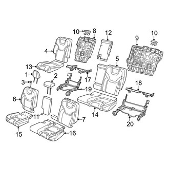 Jeep OE - Seats & Tracks - Rear Seat Components (Leather Seat)