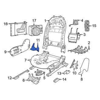 Jeep OE - Front Left Inner Seat Back Recliner Adjustment Mechanism Cover