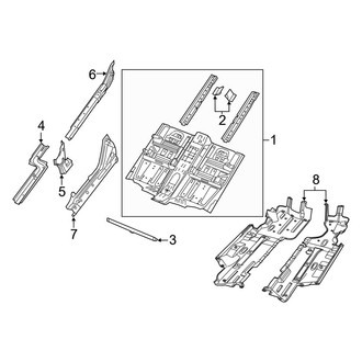 Jeep OE - Pillars, Rocker & Floor - Floor & Rails