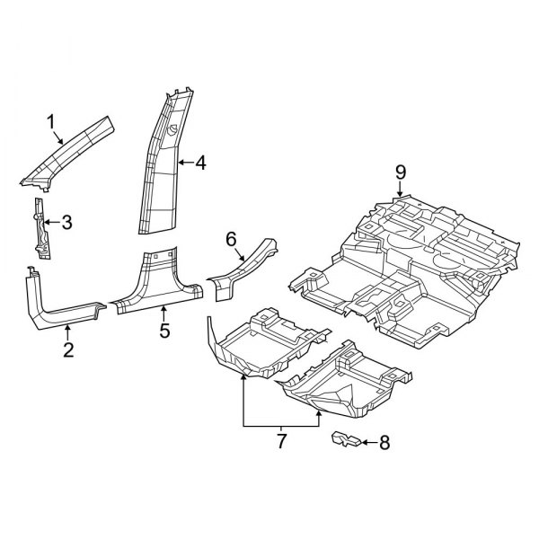 Mopar® - Black Replacement Front Passenger Carpet Kit