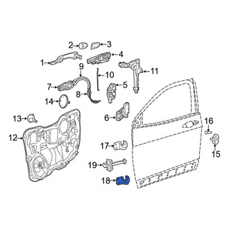 Jeep OE - Rear Right Lower Door Hinge