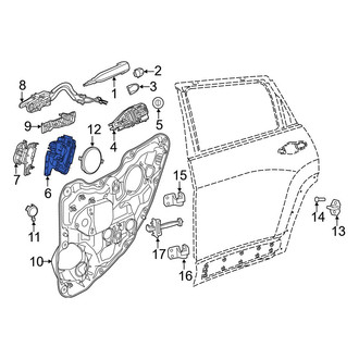 Jeep OE - Rear Right Door Latch Assembly