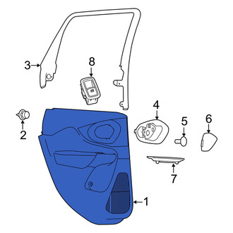 Jeep OE - Rear Left Inner Door Interior Trim Panel