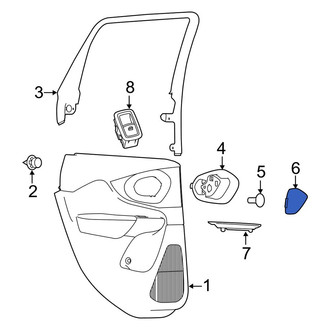 Jeep OE - Front Right Inner Interior Door Handle Screw Cap